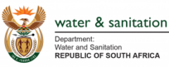 Logo of the Department of Water and Sanitation, Republic of South Africa, featuring the South African coat of arms on the left and the department’s name in green and black text on the right, highlighting its role in Hydstra – Environmental Data Management.