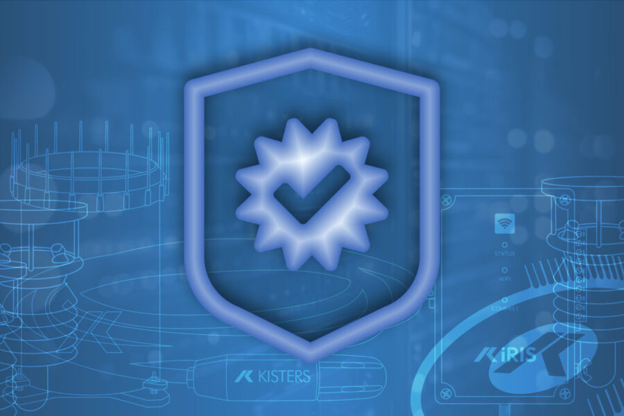 A blue shield with a checkmark and star symbol in the center, overlaid on a background of technical engineering schematics and faint digital interface elements, representing Instruments Support.